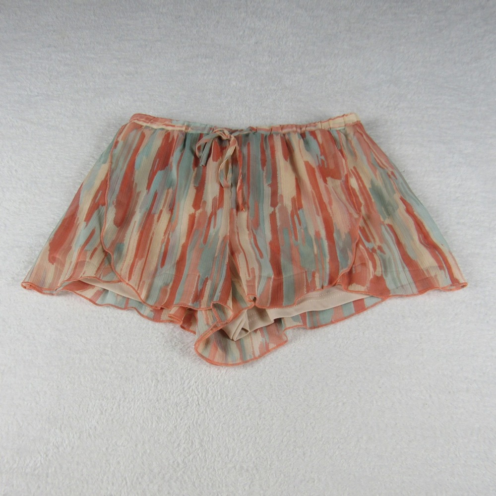 JACK Chiffon‎ Shorts Womens XS Multicolor Abstract Print Elastic Waist
